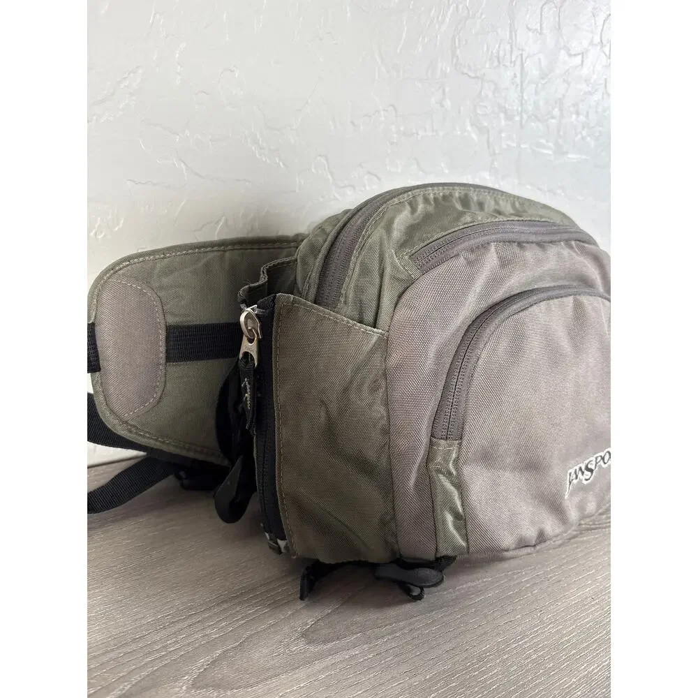 Vintage JANSPORT Walkman Large Fanny Hip Gray‎ Waist Lumbar Pack Bag